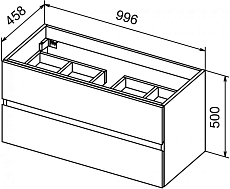 Мебель для ванной Cezares Molveno 46-100 см Legno Grigio