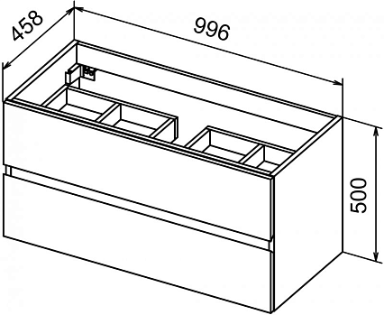 Мебель для ванной Cezares Molveno 46-100 см Legno Grigio