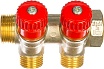 Коллектор с вентилями (вход 3/4"; выходы 1/2") для трубопровода GENERAL FITTINGS 51046-3/4-1/2-HT2