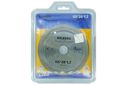 Диск алмазный отрезной сплошной Master Сeramic 115х20 мм Hilberg HM510