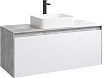 Мебель для ванной Aqwella 5 stars Mobi 120 см бетон светлый, фасад белый