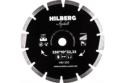 Диск алмазный отрезной по асфальту (230x10х22.23 мм) Hilberg HM305