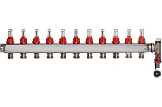 Коллектор ColSys p884 11 выходов с расходомерами, воздухоотводчиком и дренажным шаровым краном 188410511