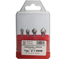 Набор зенковок (4 шт; 6.3-12 мм; 90 градусов; HSSE-Co5; 3z) Bucovice Tools 740801
