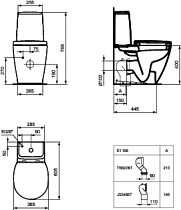 Унитаз-компакт Ideal Standard Connect AquaBlade/Scandinavian