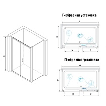 Душевой уголок RGW Passage PA-42 140x100 хром, прозрачное