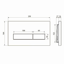 Кнопка смыва Point Меркурий PN44831C хром