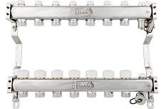 Коллекторная группа Essan GROUP803 нержавейка, 1"x3/4" EK 7 выходов, без расходомеров 180322507-77