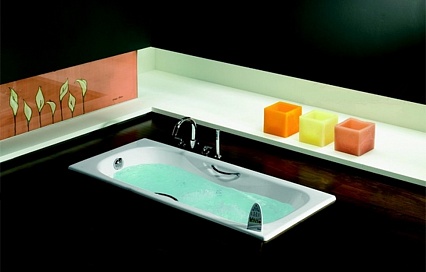 Чугунная ванна Roca Malibu 160x75 см с отверстиями для ручек, арт.2310G000R