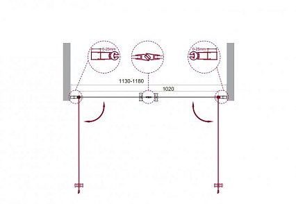 Душевая дверь BelBagno ETNA-B-2-120-C-Cr 120x195 прозрачная