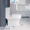 Унитаз-компакт RGW SW-04 безободковый, с микролифтом 67420104-01