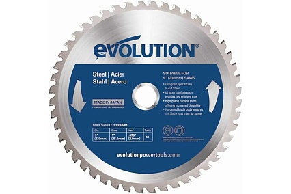 Диск по стали (230x25.4x2 мм; 48 зубьев) Evolution M230TCT-48CS