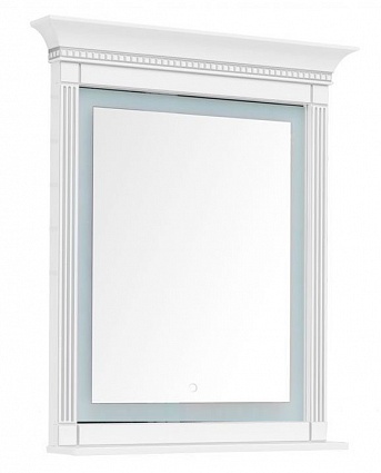 Зеркало Aquanet Селена 90 см, белый, серебро