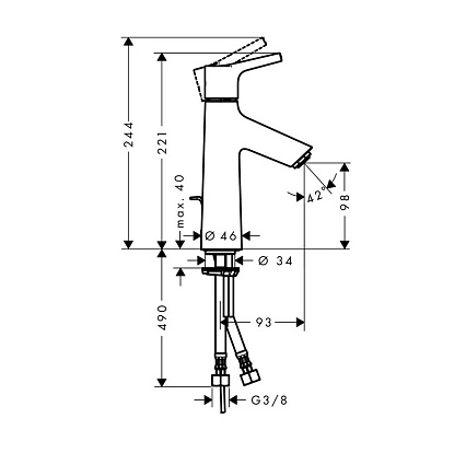 Смеситель для раковины Hansgrohe Talis S 72020000