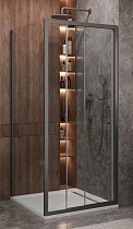 Душевой уголок Cezares MOLVENO-AF-31-90-C-GM-IV 90x90 прозрачный, оружейная сталь