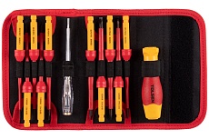 Набор отвертка со сменными диэлектрическими вставками TOLSEN 12 предметов V33212