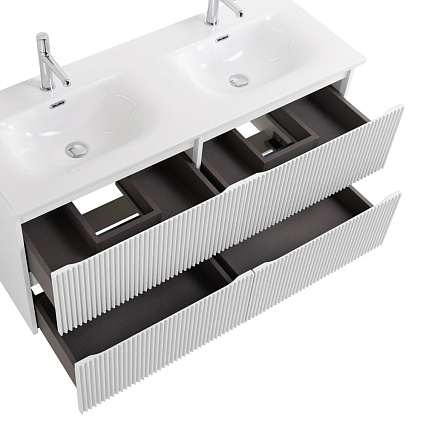 Тумба с раковиной BelBagno Uno 120 см, 4 ящика, Bianco Opaco