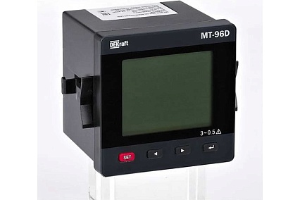Мультиметр цифровой DEKraft 96x96мм трехфазный, вход 600В 5А, LCD-дисплей МТ-96D 51424DEK
