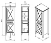 Шкаф пенал Creto Vetra 55.7 см L белый 15-16056WL