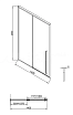 Душевая дверь Timo TDSS-140/13C-8L 140x200 прозрачное, никель