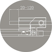 Душевой уголок Cezares SLIDER-AH-1-90-80/90-BR-NERO 90x80/90 бронза, черный