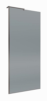 Душевая перегородка Belbagno UNO-L-1-TB-90-GR-GM 90x200 графит, оружейная сталь
