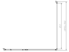 Душевой уголок Vincea Slim-N VSR-4SNP9012CLGM 120x90 вороненая сталь, прозрачный