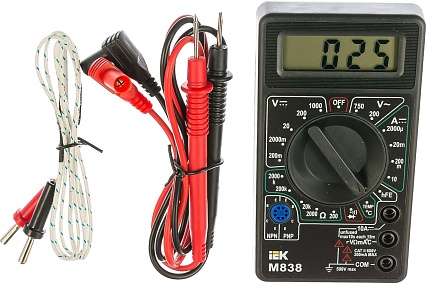 Цифровой мультиметр IEK Universal M838 1356520 TMD-2S-838