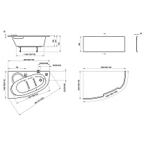 Фронтальная панель Ravak Asymmetric 160х59 R