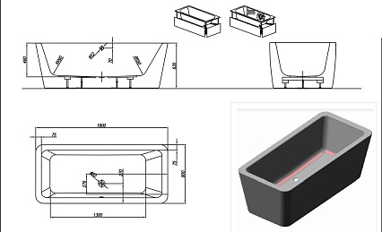 Экран для ванны Kolpa-San Eroica BASIS 180x80