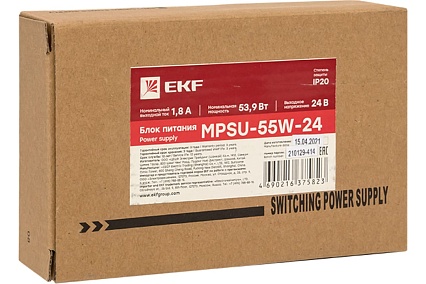 Блок питания EKF 24В с функцией ИБП MPSu-55W-24 PROxima mpsu-55w-24