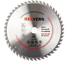 Диск пильный по дереву твердосплавный (300х32/30 мм; 48 зубьев) Redverg 6621236