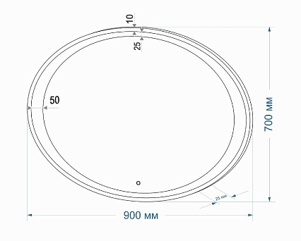 Зеркало Континент Credo LED 90x70 см с подсветкой ЗЛП84