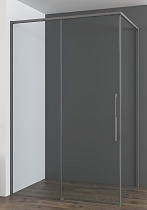 Душевой уголок Vincea Ultima VSR-7UL9010CLGM 100x90 вороненая сталь, прозрачное