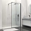Душевая перегородка Vincea Walk-In VSW-1HS900CLB 90x200 черный матовый, прозрачное