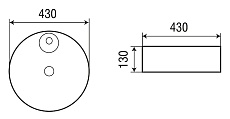 Раковина WeltWasser ELBACH 3209 43 см, 10000004567 белый глянец