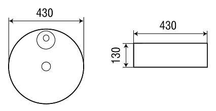 Раковина WeltWasser ELBACH 3209 43 см, 10000004567 белый глянец