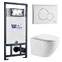 Комплект Weltwasser 10000011315 унитаз Merzbach 043 GL-WT + инсталляция Marberg 507 + кнопка Mar 507 RD GL-WT