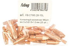 Наконечник контактный CuCrZr (M6, 28 мм, 1.0 мм, 25 шт) Fubag FB.CTM6.28-10L