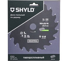 Пильный диск SHYLD по дереву твердосплавный 160x20/16 мм, 20 зубьев 6692521