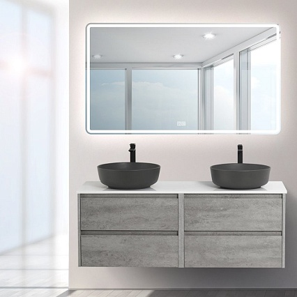 Мебель для ванной BelBagno Kraft 140 см со столешницей Cemento Grigio