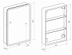 Зеркальный шкаф Континент Emotion LED 60x80 с подсветкой, МВК028