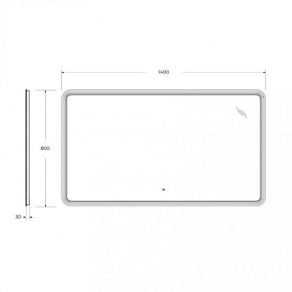 Зеркало Cezares Duet 140x80 см с подсветкой CZR-SPC-DUET-1400-800-LED-TCH