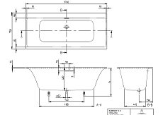 Квариловая ванна Villeroy&Boch Subway 3.0 UBQ170SBW2DV-01 170x75 см