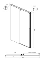 Душевой уголок Ambassador Intense 160x110 110021105IX-110IX прозрачный, хром