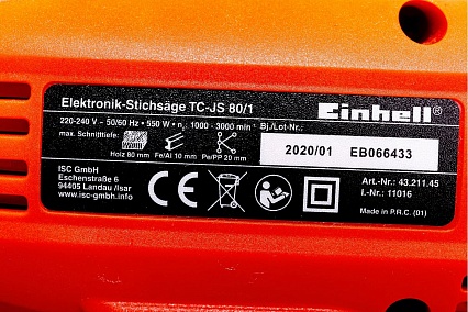Лобзик Einhell TC-JS 80/1 4321145