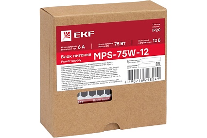 Блок питания EKF 12В MPS-75W-12 Proxima mps-75w-12