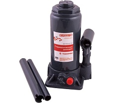 Гидравлический бутылочный домкрат Skyway 8т h 200-385 мм с клапаном в кейсе S01804018