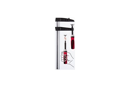 Чугунная струбцина BESSEY Tgk100-2k 1000/120, 7 кн, 2к ручка BE-TGK100-2K