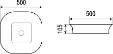 Раковина WeltWasser ELBACH 2246 50 см, 10000003836 белый глянец